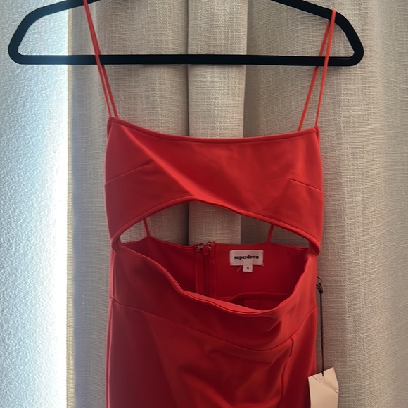 NWT Superdown Trista Cut Out Dress from Revolve coral small - Picture 5 of 5